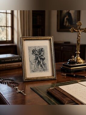 Giovanni GianLorenzo Bernini Fine Art Print Antique Original Vintage 1940s Italy